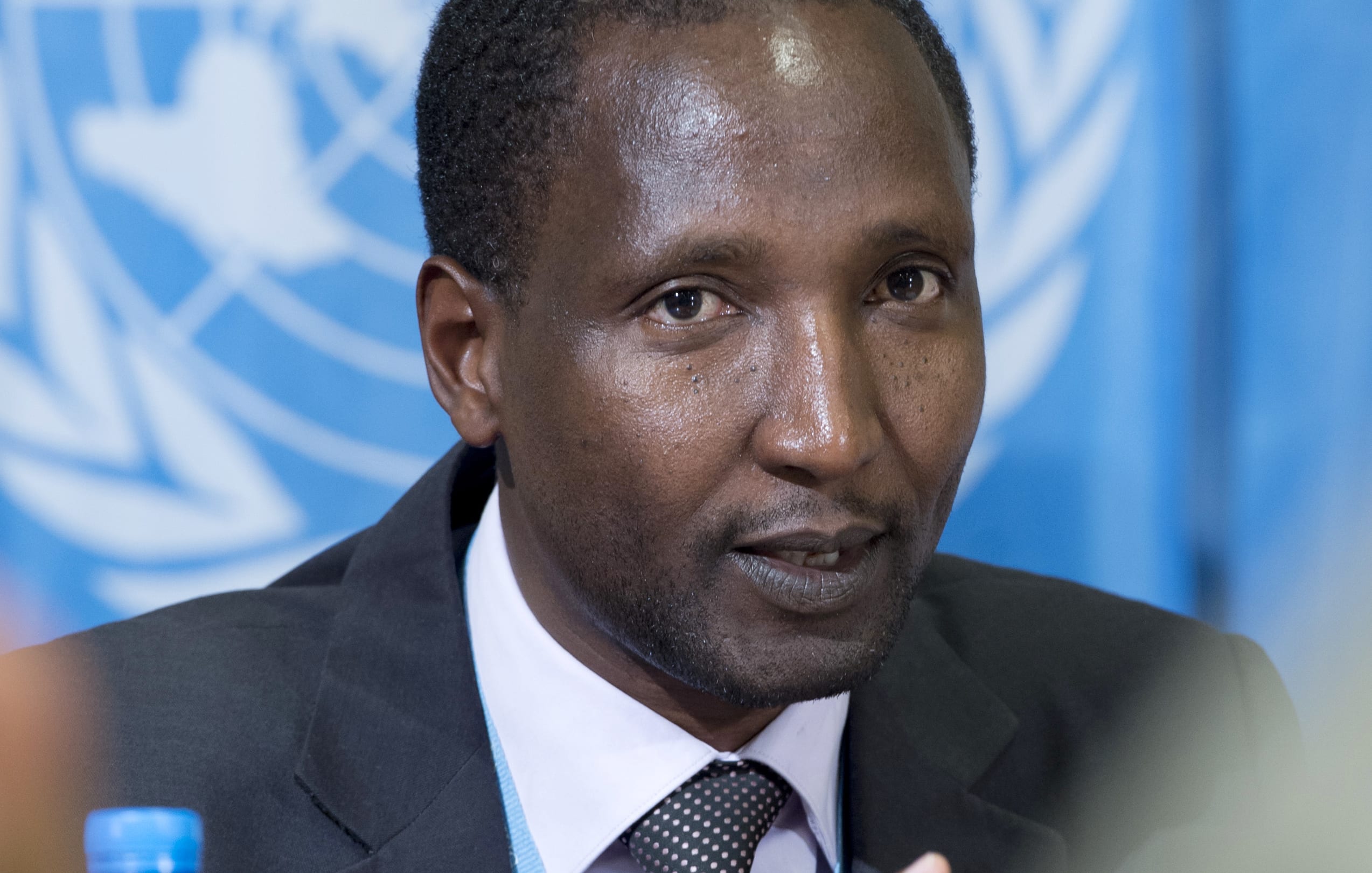 Mutuma Ruteere, the UN Special Rapporteur on contemporary forms of racism, racial discrimination, xenophobia and related intolerance speaks to the press on the margins of the thirty-second session of the Human Rights Council.