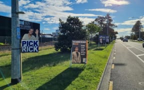 Hoardings for the first local body elections in Tauranga in years.