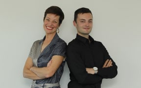 A head shot of Sharon Brettkelly and Alex Ashton, the hosts of The Detail.
