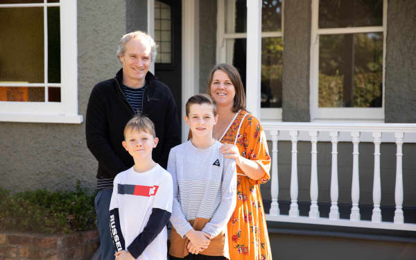 The Lockie family (Tim, Bethany, Freddy and Gus)