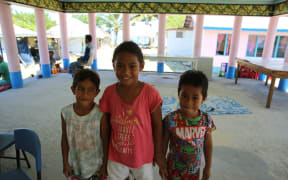 The children of Manono Village where one 18-month-old child has died of measles.