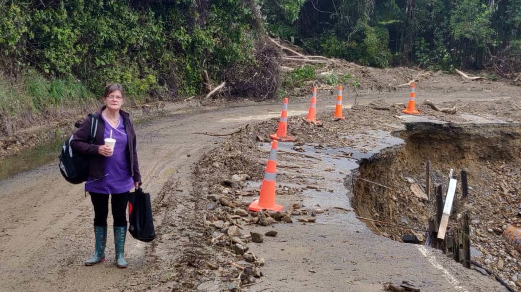 Midwife Suzie Edmonds on her way to work in Blenheim