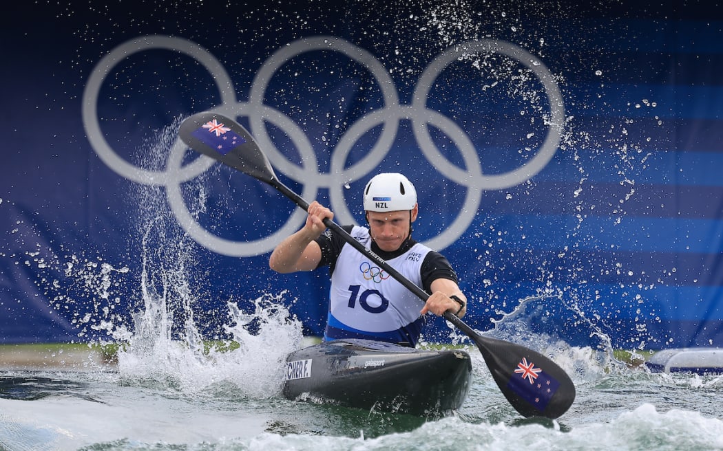 Men’s Kayak Single - Finn Butcher of New Zealand.
Men’s Kayak Single Canoe Slalom at Nautical St - White Water, Paris, France on Thursday 1 August 2024. Photo credit: Iain McGregor / www.photosport.nz