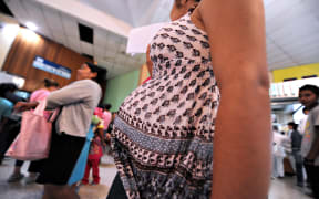 Pregnant women at a clinic in Honduras
