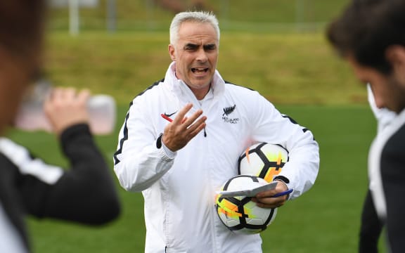 Darren Bazeley during New Zealand All Whites football training at North Harbour Stadium, Albany, Auckland, New Zealand. Monday 28 August 2017.