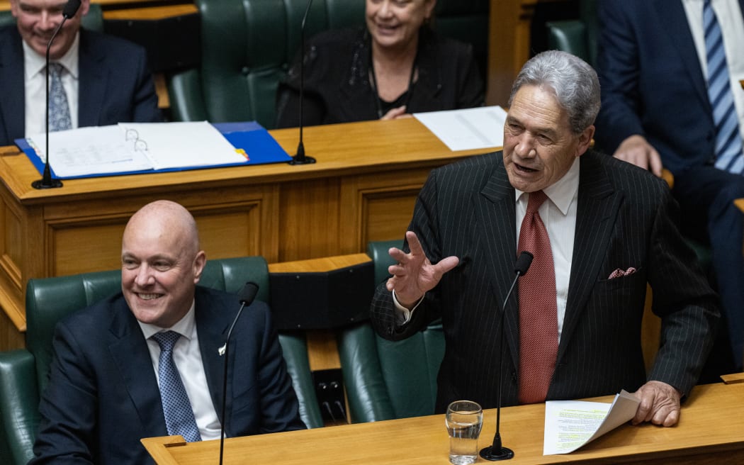 Winston Peters during the first debate of the 54th Parliament.