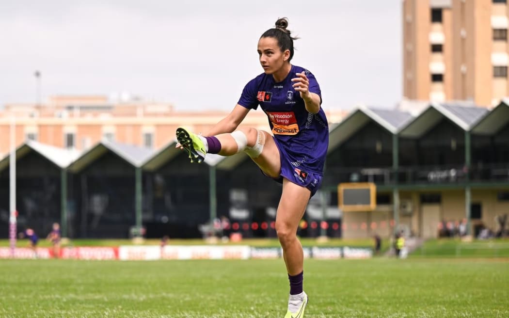 Fremantle Dockers Ange Stannett who was born in Hamilton.