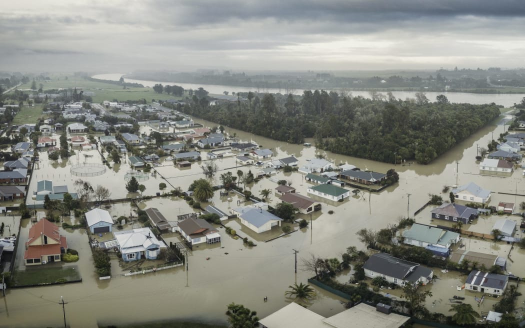 Westport's flood defences are being strengthened as it is vulnerable to flooding. It is pictured here in the July 2021 floods.