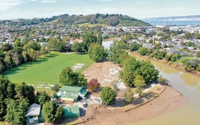 An aerial view of Gisborne following cyclones earlier in the year. The district council's principal scientist says the region hasn't had a chance to dry out.