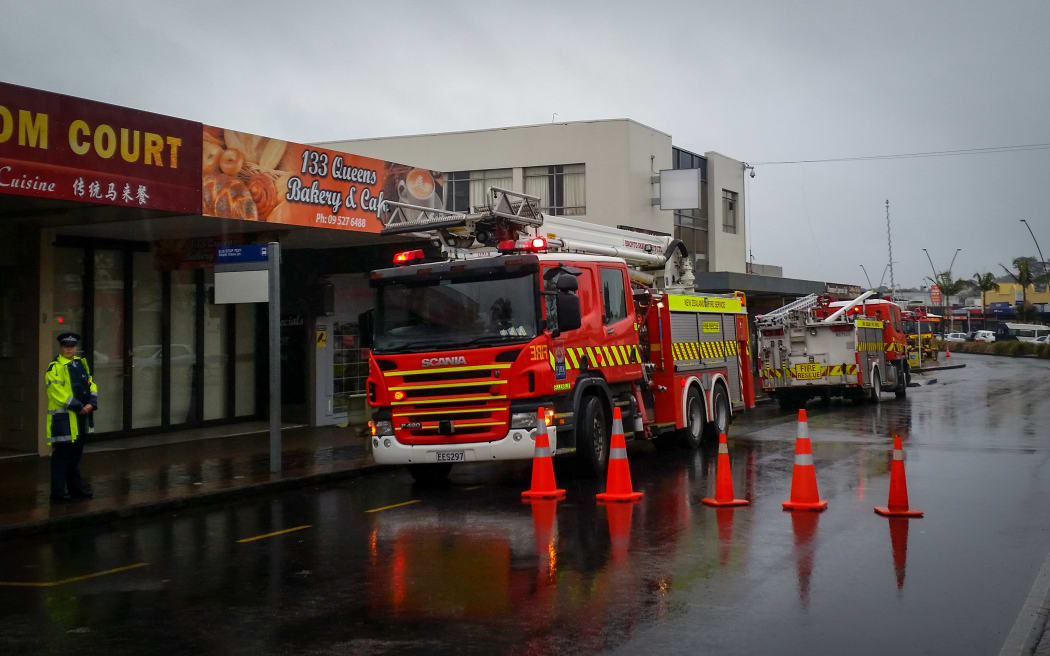 The scene of a fatal fire in Panmure today