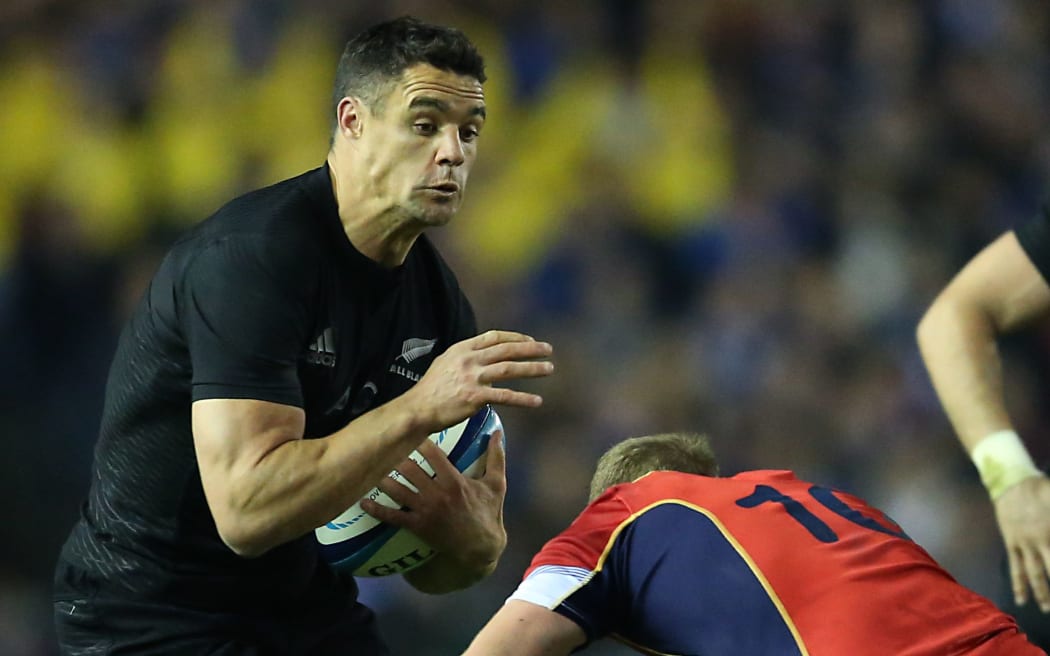 Scotland vs New Zealand All Blacks.New Zealand All Blacks Dan Carter.