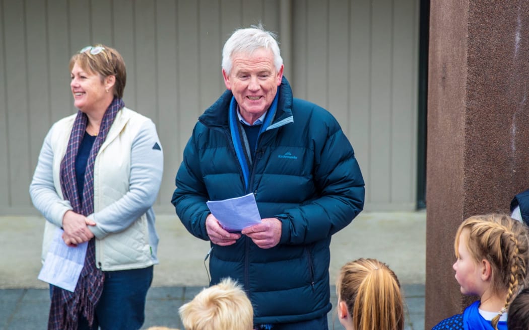 Nadine Taylor and John Leggett pictured in June at the opening of the improvements in Neal Street, Havelock.
