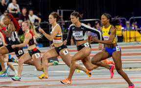 New Zealand's Zoe Hobbs competing at the 2024 World Athletics Indoor Championships, Scotland.