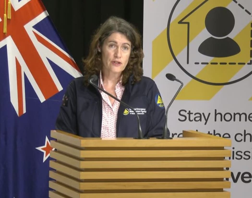 Director of Civil Defence Emergency Management Sarah Stuart-Black giving an update on NZ's response to Covid-19.