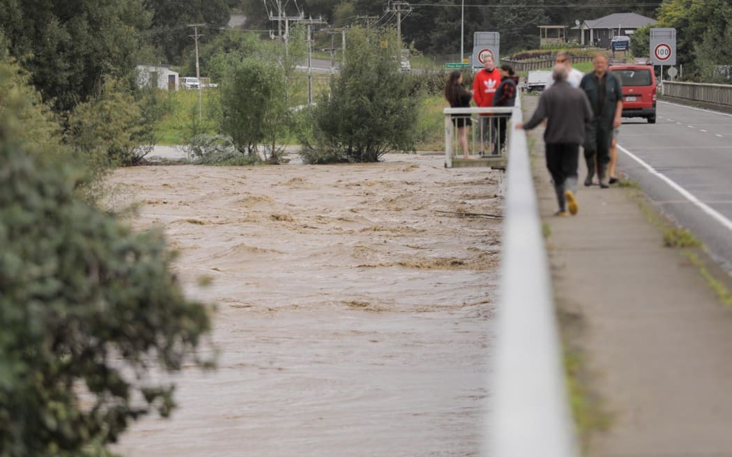 The Waipawa River in southern Hawke's Bay during Cyclone Gabrielle