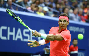 Rafael Nadal in action at the US Open, 2017