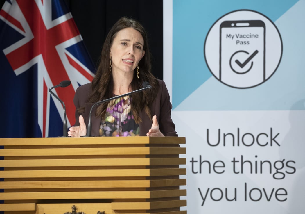 Prime Minister Jacinda Ardern during the post-Cabinet press conference.