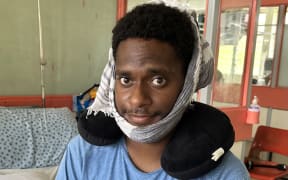 Vanuatu earthquake survivor Lester Lowane says he was centimetres from being crushed in last week's 7.3 magnitude shake.

"I saw blood on the concrete," he told RNZ Pacific.

At this time last week the 24-year-old university student was out Christmas shopping with his mum.