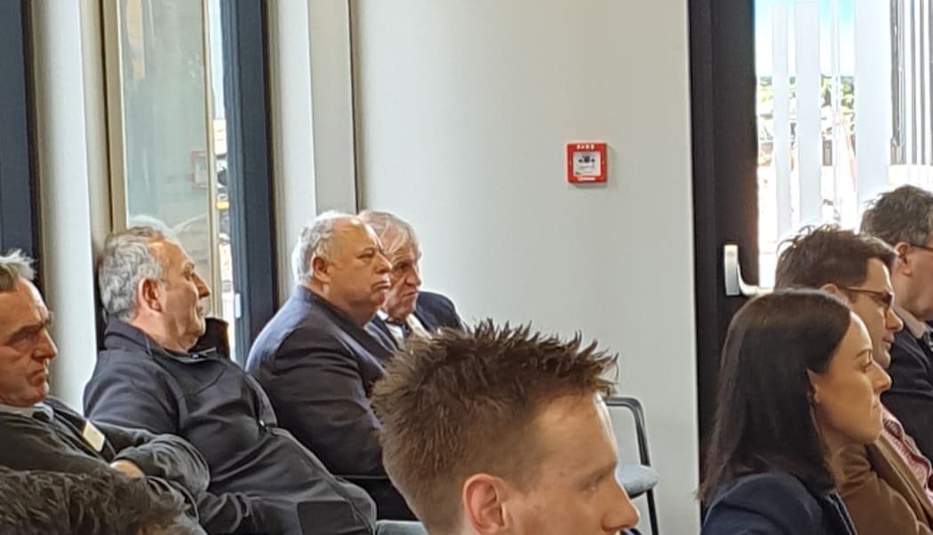 Bridge is pictured here at a recent Judith Collins speech at the Canterbury Employers Chamber of Commerce.