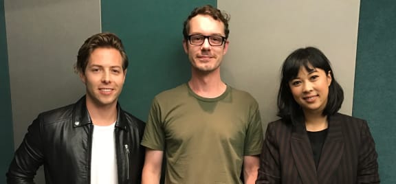 (l-r) Thom Powers, Tony Stamp, Alisa Xayalith.