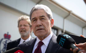 Deputy Prime Minister Winston Peters during a stand-up interview after attending a Police cadet graduation 21 November 2019.