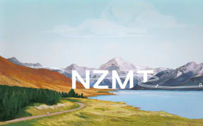 New Zealand Music Trust website graphic of a lake and mountains.