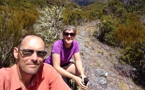 Clinton Handcock with his partner Rosie Sargent.