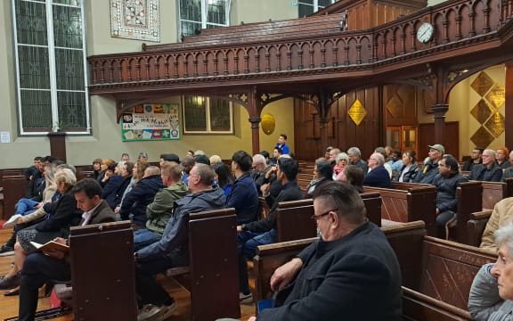 About 100 people attended a public meeting in Auckland central on August 14 with National Party members Whangaparāoa MP Mark Mitchell, Epsom candidate Paul Goldsmith and Auckland Central candidate Mahesh Muralidhar.