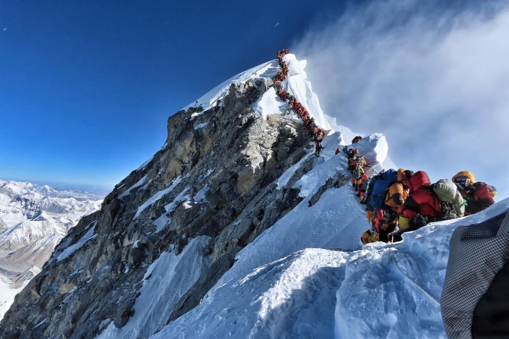Photo taken on 22 May, 2019,  by climber Nirmal Purja's Project Possible expedition.