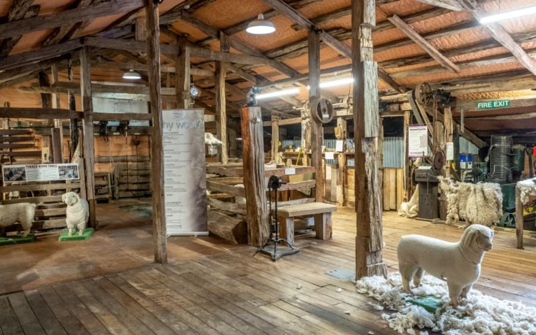 Inside Masterton's Woolshed Museum