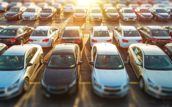 Dealer Vehicles parked.