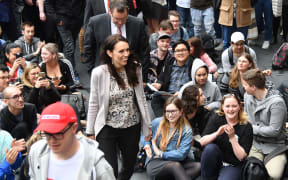 Jacinda Ardern during a visit to Victoria University in September.