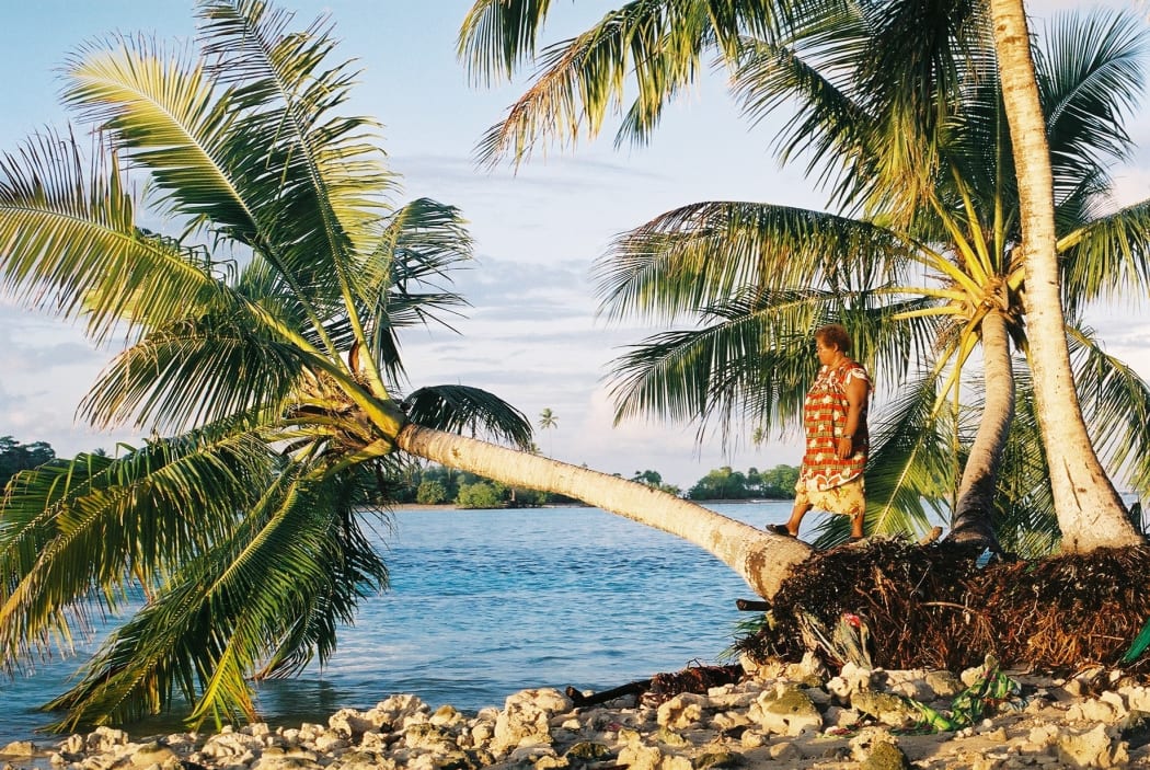Looking out over the lagoon at Takuu.