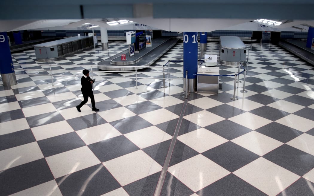 A baggage claim area at O'Hare International Airport.