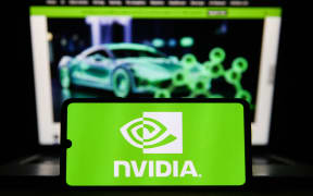 The Nvidia logo on a mobile phone in Krakow, Poland on 31 January, 2025.