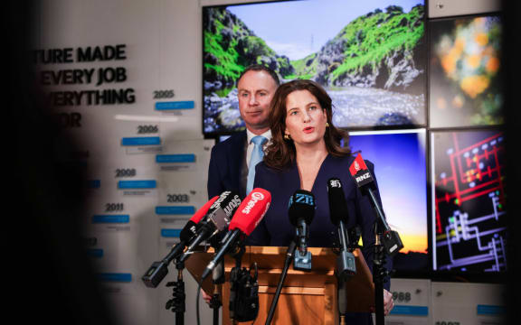 Finance Minister Nicola Willlis and Energy Minister Simon Watts.