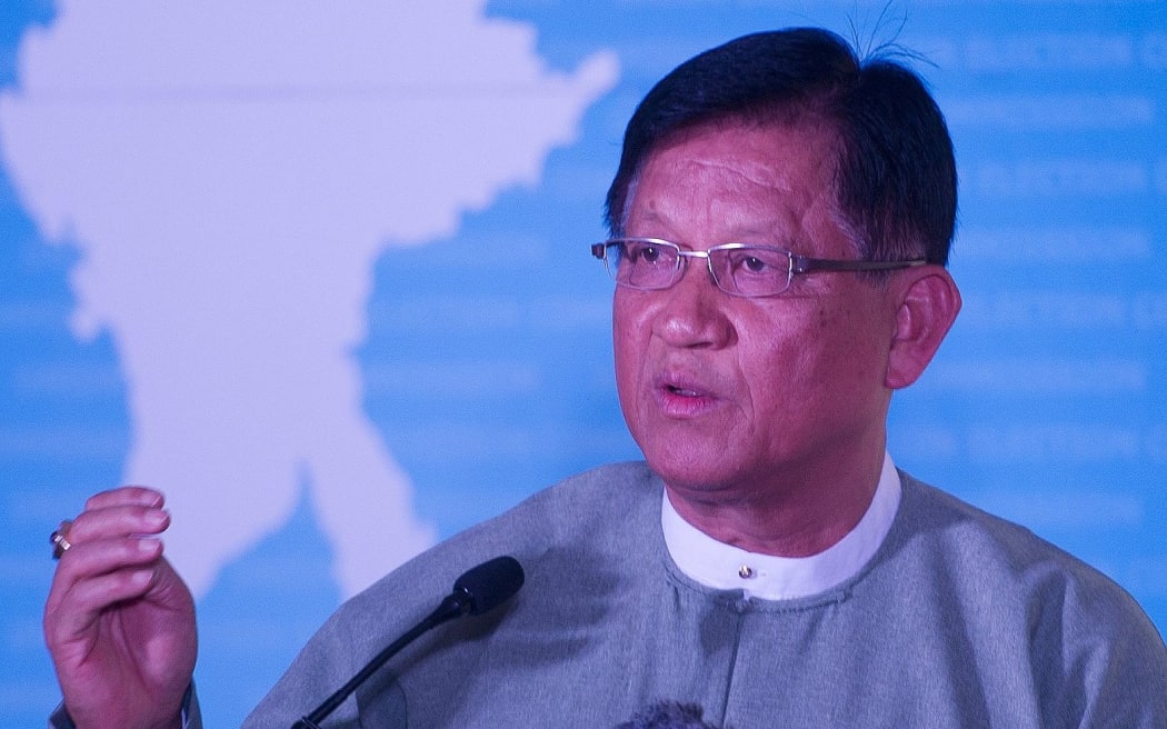 Myanmar's head of the electoral commission, Tin Ay.