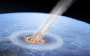 Asteroid impact on earth