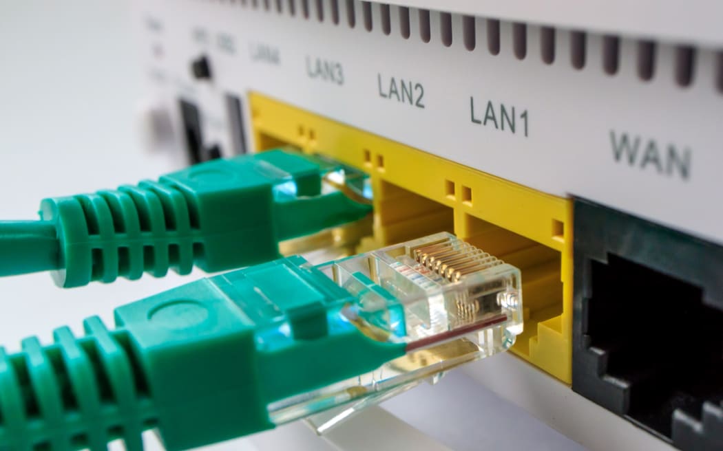 white router includes two green cable connectors rg45, home router