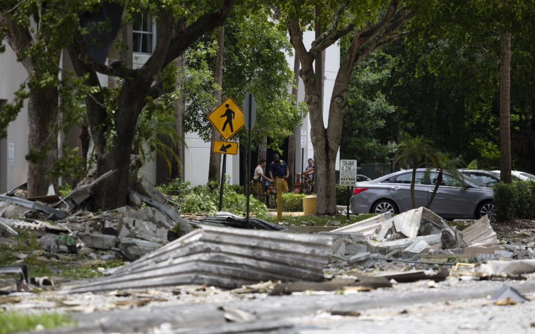 FLORIDA, USA - JULY 06: A general view of the site after an explosion at Florida shopping plaza, on July 06, 2019 in Plantation, Florida, United States.