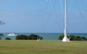 The flagpole at the Treaty grounds.