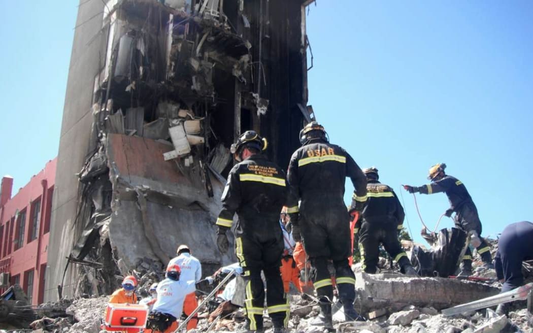 Search and Rescue teams at the site of the CTV building in February 2011.