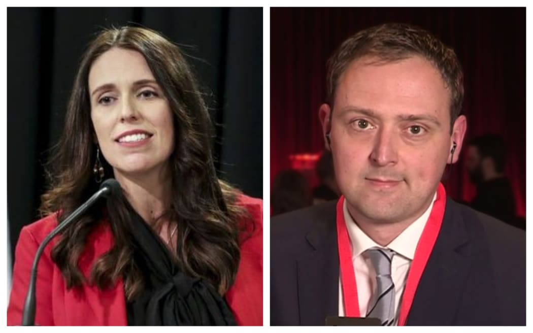 Prime Minister Jacinda Ardern and former Labour Party general secretary Andrew Kirton.
