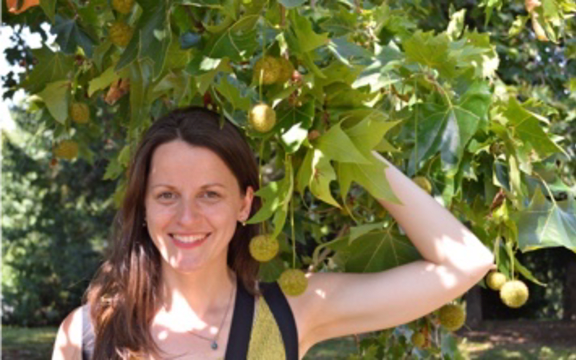 publicity shot of Latvian composer Laura Gustovska