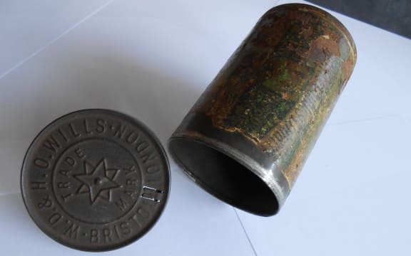 The pigtails were kept in an old tobacco tin, now on display at the Pitcairn Islands Study Centre in California