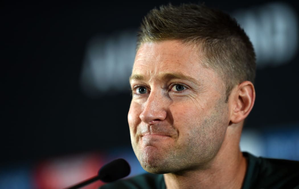 Michael Clarke during a press conference at Eden Park.