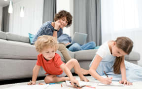 working from home with children