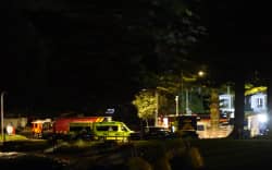 Crews in the late hours at Mt Maunganui Holiday Park