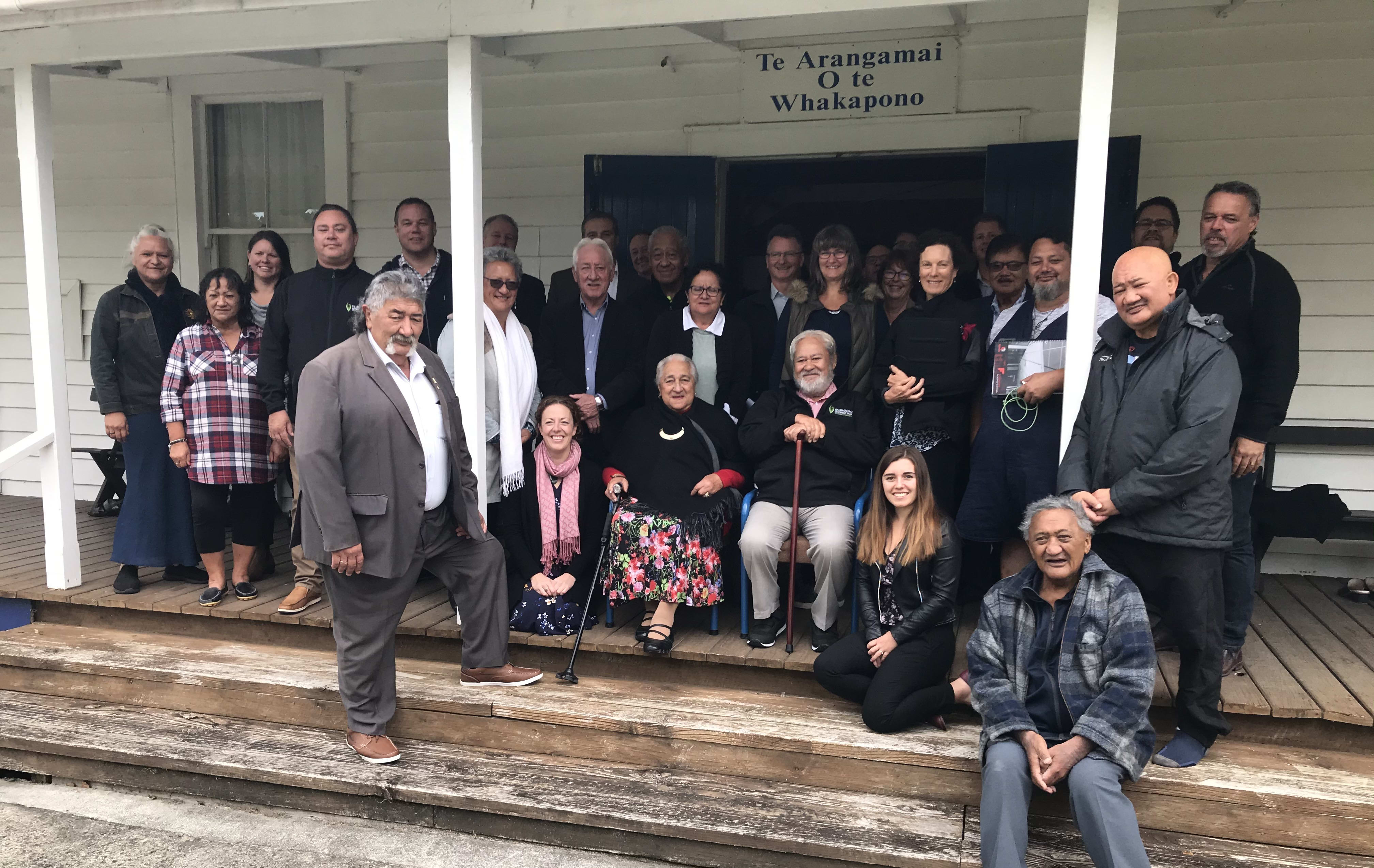 Ahikiwi Marae Kaipara Moana Remediation joint committee meeting team.