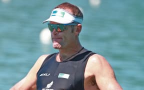 New Zealand's Mahe Drysdale at the World Rowing Championships at Lake Aiguebelette, France, 2015.